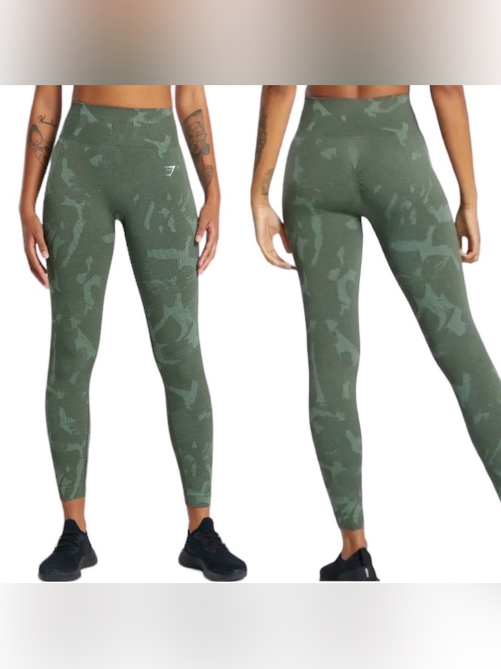 Gymshark Adapt Camo Seamless Green Leggings